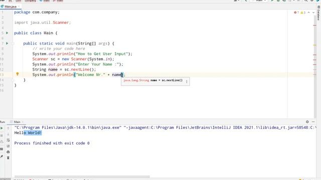 How to get input from user in Java. смотреть онлайн