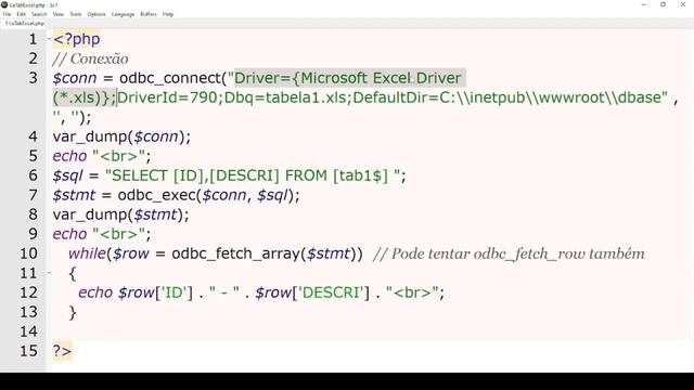 Curso de Excel 031 - Leitura de planilha via ODBC em linguagem PHP смотреть онлайн