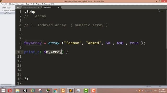 PHP Tutorials for Beginners 43 - What is indexed array in PHP смотреть онлайн