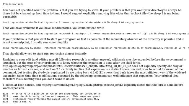 Unix & Linux: How safe it is to output to ＜dir＞ simultaneously with rm ＜dir＞/\*? (5 Solutions!!) смотреть онлайн