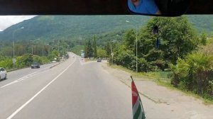 Едем на автобусе из Сухума в ПСОУ. Абхазия, июнь 2022.