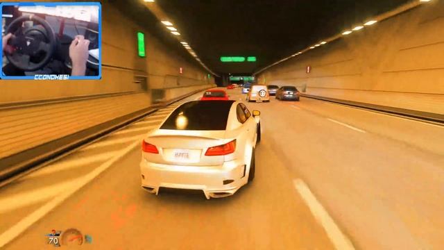 911HP LEXUS IS-F Swerving through HEAVY Traffic | AssettoCorsa | SteeringWheel Gameplay смотреть онлайн