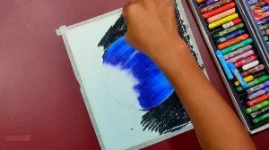 how to draw planet Neptune / drawing of a galaxy / step by step pastel drawing