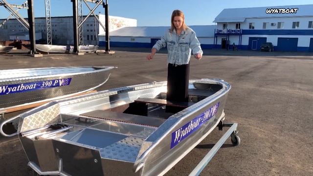 Обзор моторной алюминиевой лодки для рыбалки и отдыха Wyatboat 390-Р смотреть онлайн