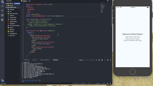 React-Navigation's Stack Navigator смотреть онлайн