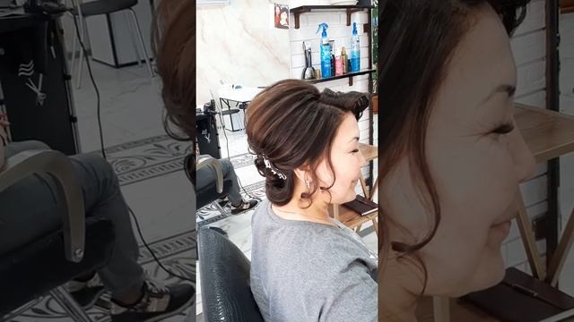 Причёска на короткие волосы. салон красоты Раяна, г. Тараз, 7 мкр, 14 дом, 87776304533 смотреть онлайн
