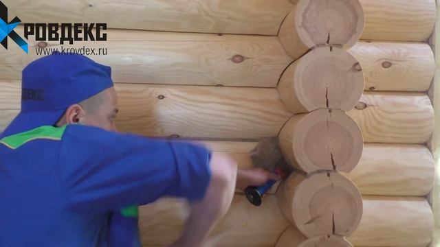 Конопатка углов сруба смотреть онлайн