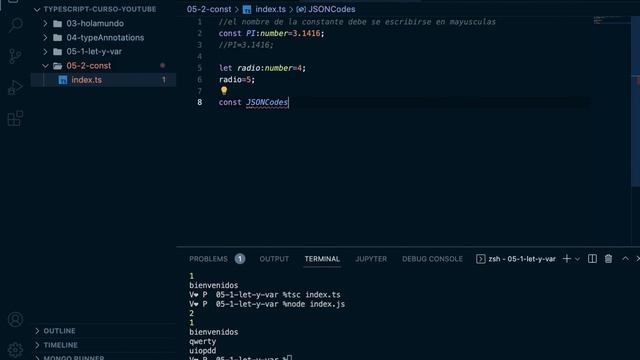 Typescript Variables (const) (5-2) смотреть онлайн