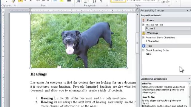MS Word: Accessibility Checker - Image Alt text смотреть онлайн