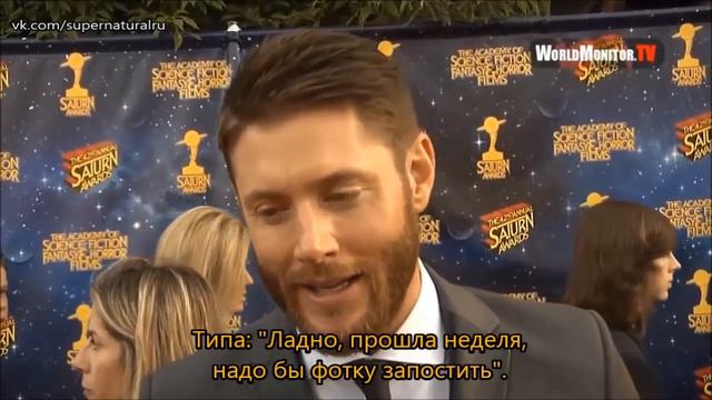 Интервью Дженсена на красной дорожке премии "Сатурн", 2016 (рус.суб.) смотреть онлайн