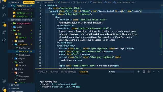Vue + Vuetify Blog with Laravel REST API #15 Solving Issues with Laravel Cors смотреть онлайн