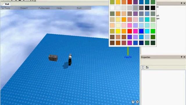 ROBLOX Tutorial August 2009 how to change a bricks color смотреть онлайн