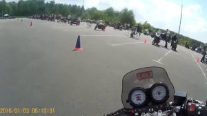 Gymkhana Slalom Test - 29.05.2016 - Honda VTR250 - Попытка 1