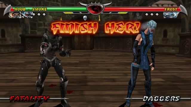 Mortal Kombat Unchained [PSP] - Noob Smoke Fatalities смотреть онлайн