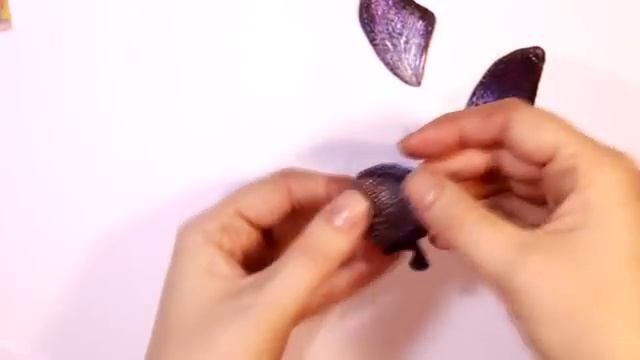 Мастер-класс: Брошь-заколка "Бабочка" из полимерной глины FIMO/polymer clay tutorial смотреть онлайн