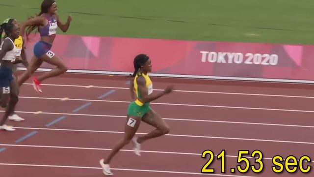 Sha'Carri Richardson VS Shericka Jackson Semifinal 200m II 2023 World Championships Budapest смотреть онлайн