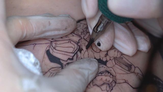 Evangelion 01 headshot TATTOO TIMELAPSE [OOZYTATTOO] смотреть онлайн