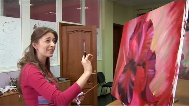 Рисуем ирис - Художник Юлия Тарасенко смотреть онлайн