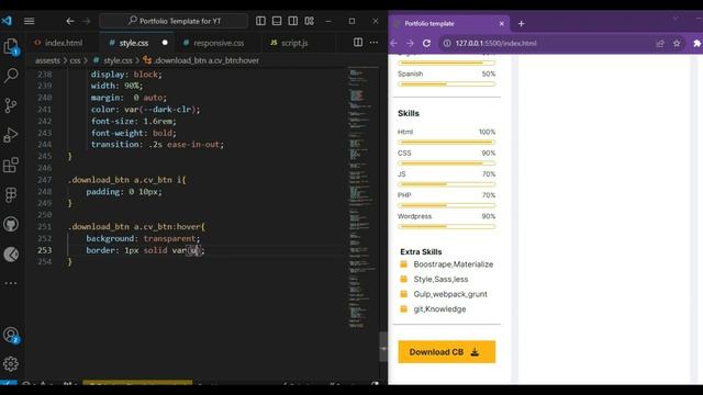 ? Building a Portfolio Website with HTML, CSS, and JavaScript | Step-by-Step Tutorial смотреть онлайн