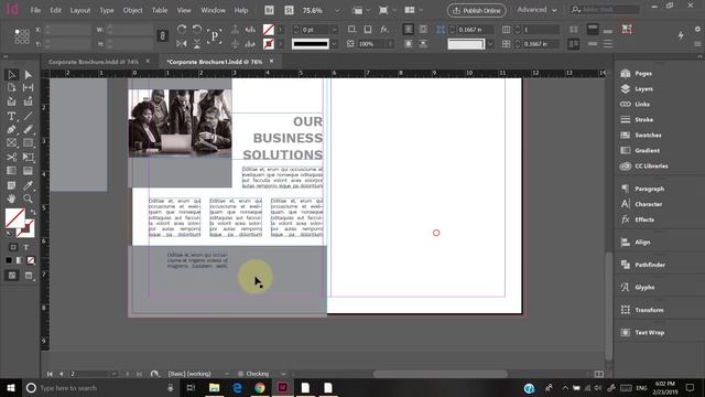 Indesign Tutorial: Creating a Bi Fold Grayscale Brochure in InDesign and MockUp in Photoshop смотреть онлайн