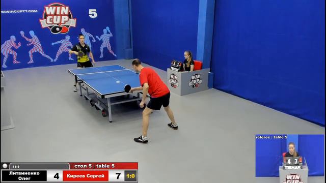 15:30 Литвиненко Олег 3-0 Киреев Сергей стол 5 ЮГ-3 31.07.20 смотреть онлайн