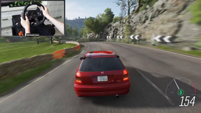 Forza Horizon 4 Honda Civic Type R (Logitech G920 Steering Wheel) Gameplay смотреть онлайн