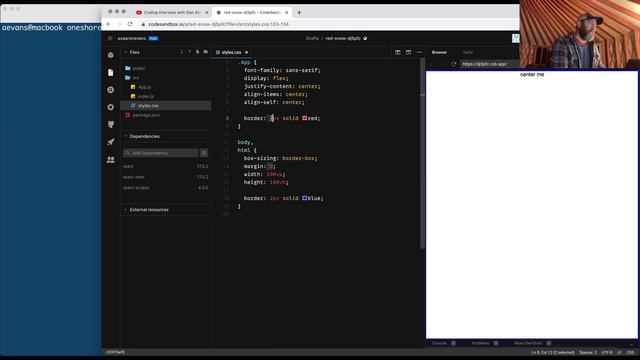 Code interview challenge - Center a React.js Component смотреть онлайн