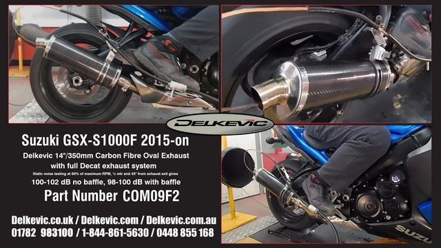 Delkevic Exhaust Muffler Oval Carbon sound Suzuki GSX-S1000 / F 2015-on смотреть онлайн