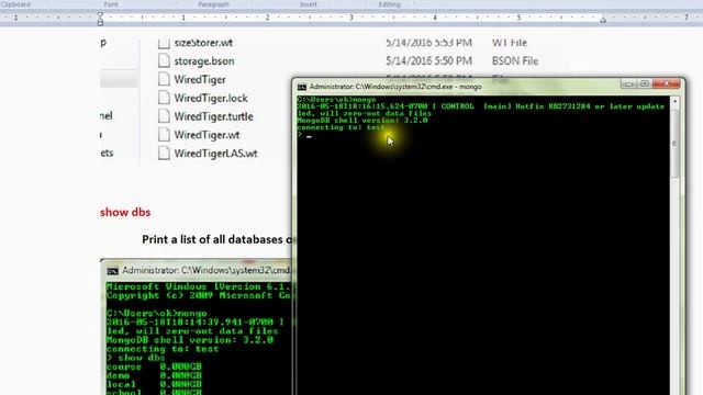 MONGODB TUTORIAL SHOW DBS COMMAND смотреть онлайн