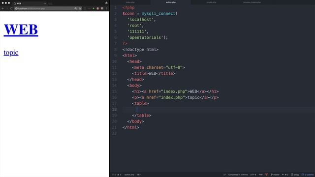 WEB3 - PHP & MySQL : 17.새로운 테이블 - 읽기 смотреть онлайн