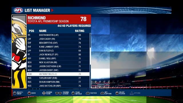 AFL Evolution: How to Change Your Starting Team Lineup смотреть онлайн