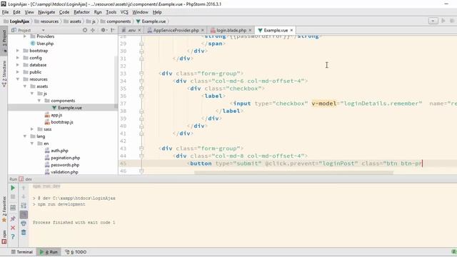 Laravel 5.4: login with ajax(axios) using vuejs and laravel смотреть онлайн
