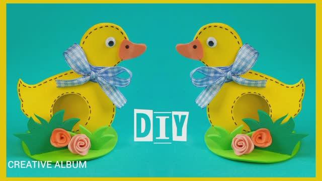 Пасхальные поделки. Бонбоньерка "Уточка". смотреть онлайн