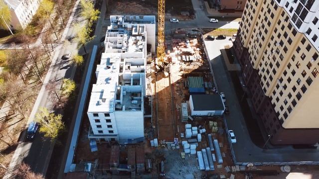 Видеоотчёт о ходе строительства ЖК «Город времени» от 22 апреля 2023 г. в Нижнем Новгороде смотреть онлайн