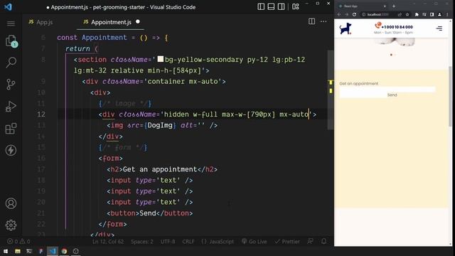 ? Build A Dog Grooming Website Using React JS And Tailwind CSS смотреть онлайн