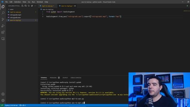 Conversão de Áudio em Python. Conversão de PASTAS e Múltiplos Formatos (Mp3, Wav, etc.) смотреть онлайн
