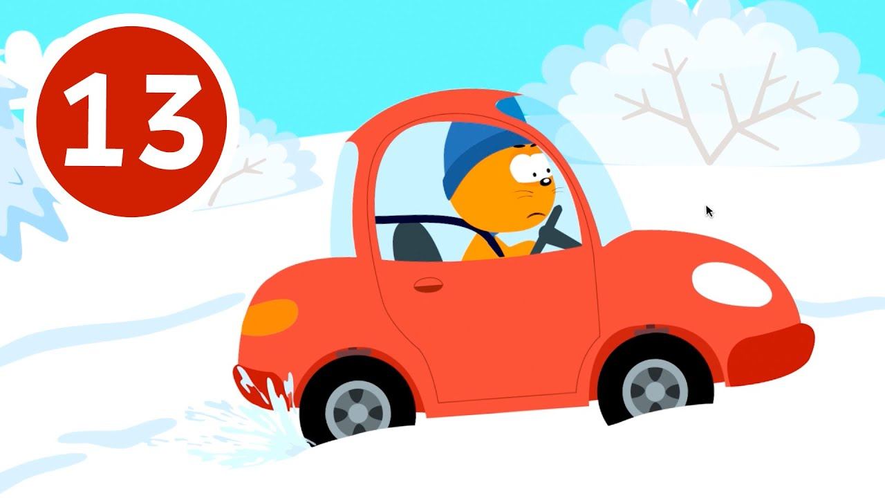 СНЕГОХОД - Котёнок и волшебный гараж - Новые мультики про машинки и спасателей смотреть онлайн