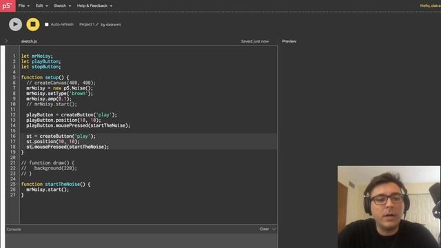 Browser Noise: Web Audio Tutorial 02 (Button Event Listener) смотреть онлайн