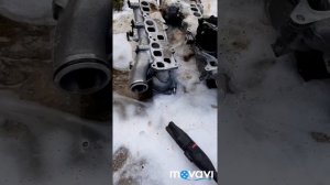 МЛ 164 om 642 Впуск. Отмываем и меняем тяги вихревых заслонок.