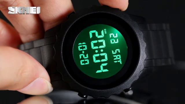 new skmei digital watch large face 50m waterproof military man watch 1631 смотреть онлайн
