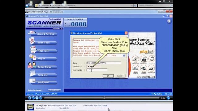 Tutorial Software LJK Plustek 2/9 - Cara Registrasi смотреть онлайн