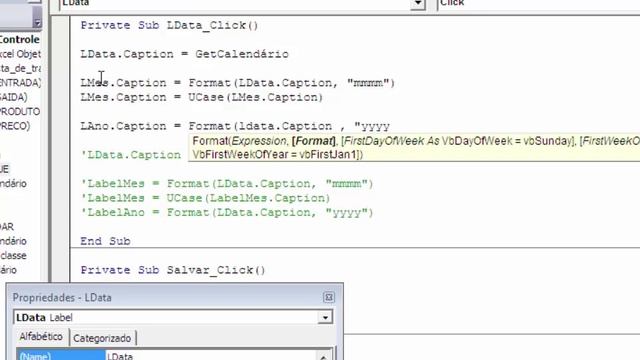 Inserir CALENDÁRIO Automático no Formulário VBA - Controle de Estoque com Excel - Aula 21 смотреть онлайн