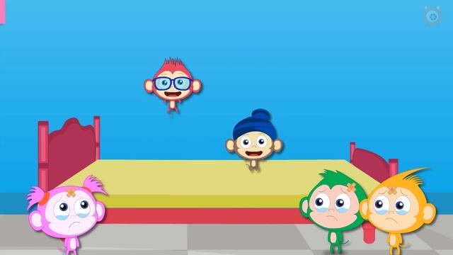 Five Little Monkeys Jumping On The Bed | Nursery Rhymes For Kids | 5 Little Monkeys | Bubbly Dots смотреть онлайн