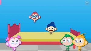 Five Little Monkeys Jumping On The Bed | Nursery Rhymes For Kids | 5 Little Monkeys | Bubbly Dots