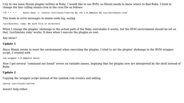 DevOps & SysAdmins: How do I run Munin plugins written in Ruby, using RVM? (2 Solutions!!) смотреть онлайн