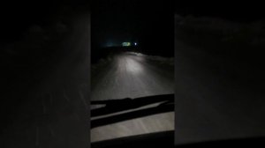 Камчатка, Озерновский ГМК, метель, дорога на золотоизвлекательной фабрику (ЗИФ).