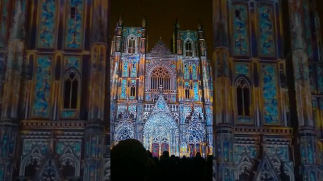 Light show and odyssée des reves at Cathedral of Nantes 2 смотреть онлайн