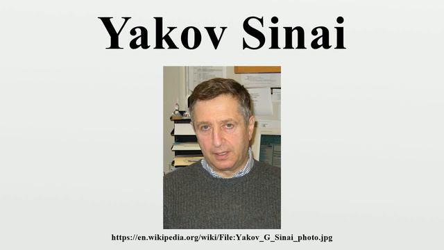 Yakov Sinai смотреть онлайн