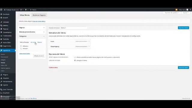 Menús y submenús en WordPress 4 смотреть онлайн