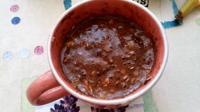 ПП рецепт | Шоколадно-банановый кекс в кружке | ПП завтрак смотреть онлайн